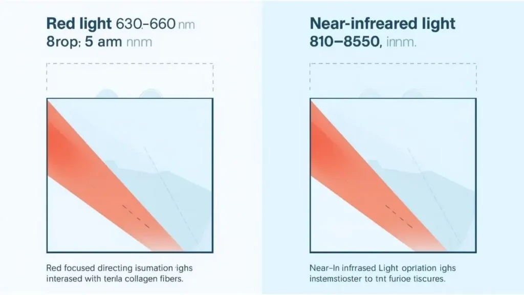 Red light vs. near-infrared wavelengths — skin vs. deep tissue benefits